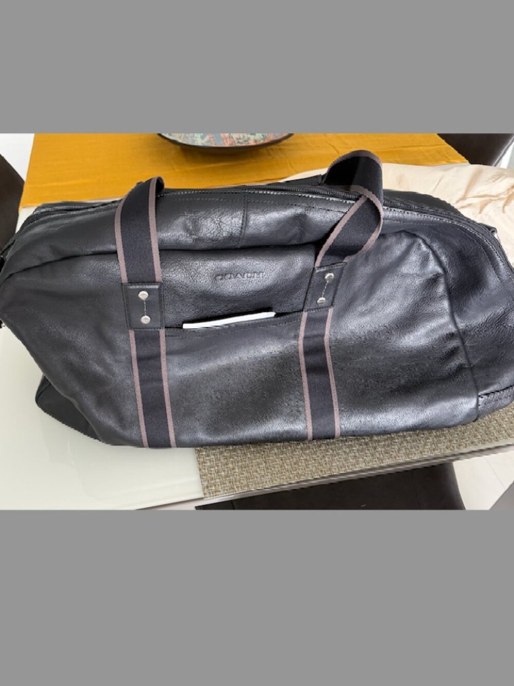 Dark Brown Coach Weekend Duffel Bag